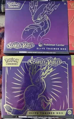 🔥 Pokemon Center Elite Trainer Box Set of 4 Scarlet Violet Koraidon Miraidon 🔥 - Image 5