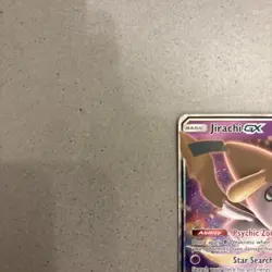Pokemon TCG Jirachi GX 79/236 Sun & Moon Unified Minds Ultra Rare Holo LP - Image 2