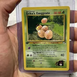 Erika's Exeggcute 43/132 - Uncommon - 1st Edition Gym Heroes Pokemon NM Pokemon - Image 1
