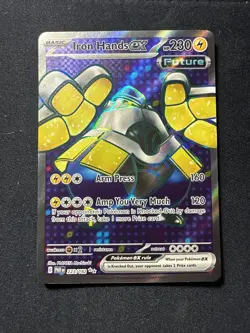 Iron Hands ex 223 /182 Scarlet Violet Paradox Rift Future Pokemon 2023 - Image 1