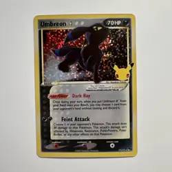 Pokemon Umbreon Gold Star Celebrations Classic Collection 17/17 Holo!!! - Image 1
