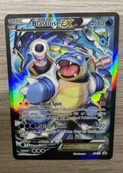 Pokemon TCG Blastoise EX XY122 Black Star Promo Full Art - Image 1
