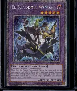 Yu-Gi-Oh! El Shaddoll Winda RA04-EN052 Platinum Secret Rare 1st Edition NM - Image 1