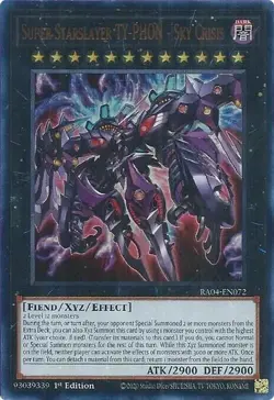 Yugioh Quarter Century Stampede: Super Starslayer TY-PHON Ultra Rare RA04-EN072 - Image 1