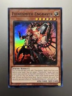 Yugioh - Fiendsmith Engraver Super Rare RA04-EN049, Near Mint, 1st Edition - Image 1