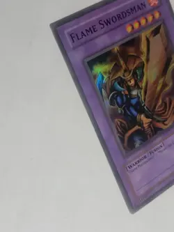 Yugioh Flame Swordsman LOB-003 Super Rare Unlimited Edition LP - Image 3