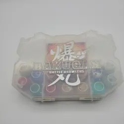 BAKUGAN Battle Brawlers Blue Carrying Case Lot of 14 w/ 14 random cards - Image 1