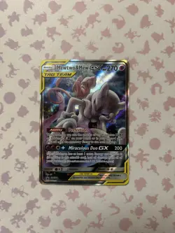 Mewtwo & Mew GX Tag Team SM191 2019 Power Partnership Tins Black Star Promo Card - Image 1
