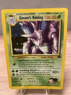 Pokemon TCG Giovanni's Nidoking Gym Challenge Holo Card 7/132 - Image 1