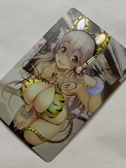 Super Sonico Idol Tiger 2022 Sexy ACG Waifu Card Girl Holo Anime Art Signature - Image 3