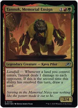 MTG Edge Of Eternities Tannuk, Memorial Ensign Foil (Uncommon) - Image 2