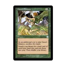 WOTC MtG Apocalypse Gaea's Balance (U) (Foil) EX - Image 1