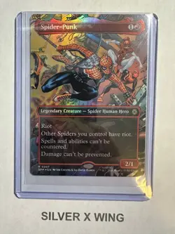 Spider Punk (0207) Borderless Foil x1, MTG, Marvel's Spider-Man, SPM, NM - Image 1