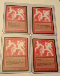 4x BALL LIGHTNING Playset The Dark Vintage MTG from Magic Collection - Image 1