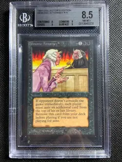 1993 MTG Magic The Gathering Collector's Edition Demonic Attorney R K BGS 8.5 - Image 1
