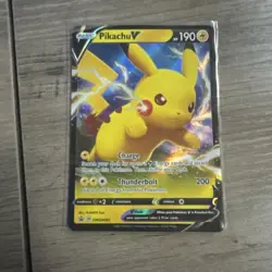 Pokemon Pikachu V SWSH061 Shining Fates Promo Holo Black Star Promo Full Art - Image 1