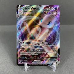 2021 Pokemon Mew 114 / 264 Vmax Fusion Strike Sword Shield SWSH TCG Ultra Rare - Image 1