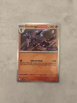Ceruledge Prerelease Stamped Holo Pokemon Phantasmal Flames - Image 1