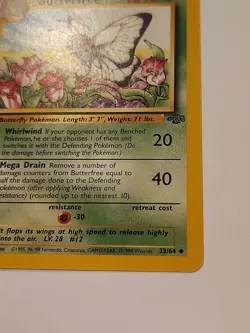 Pokemon - Jungle - Butterfree 33/64 - Uncommon LP - Image 4