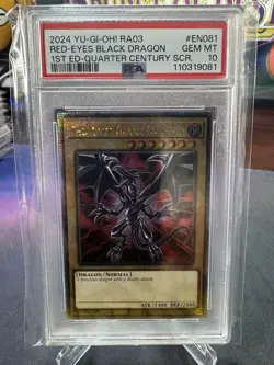 2024 YU-GI-OH! RA03-QUARTER CENTURY BONANZA #EN081 RED-EYES BLACK DRAGON PSA 10 - Image 1