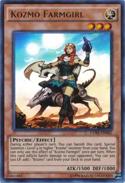 Lightly Played Kozmo Farmgirl - CORE-EN082 - Ultra Rare - Unlimited Edition - Yu - Image 1