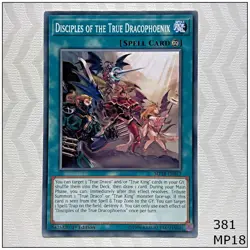 Disciples of the True Dracophoenix - MP18-EN017 - Common 1st Edition Yugioh - Image 1