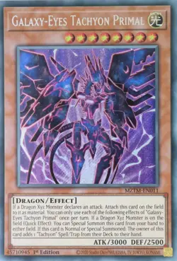 MZTM-EN011 Galaxy-Eyes Tachyon Primal Secret Rare YuGiOh - Image 1