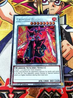Crimson Blader ra04-en161 (NEW) Platinum-Secret Yu-Gi-Oh - Image 1