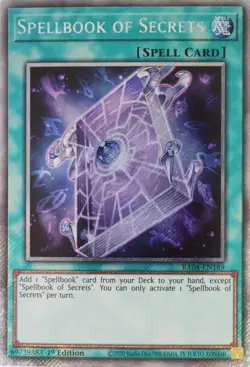 YuGiOh Spellbook of Secrets RA04-EN189 Platinum Secret Rare 1st Ed - Image 1