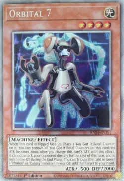 YuGiOh Orbital 7 RA04-EN197 Platinum Secret Rare 1st Ed - Image 1