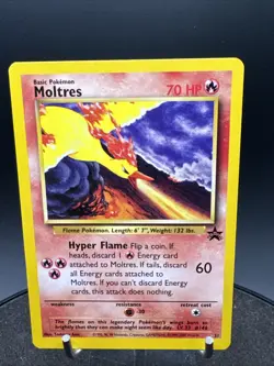 Moltres 21 Wizards Of The Coast Original Black Star Promo Pokemon Card NM - Image 2