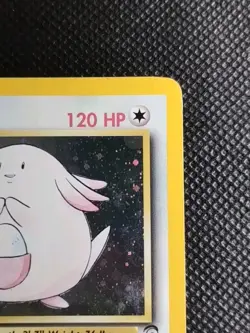 Chansey Base Set 2 Pokemon Card 1999 Holo Rare 3/130 WOTC - Good Played - Image 2