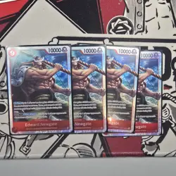 4x PlaySet OP02-004 Edward Newgate SR Playset - One Piece Card Game TCG - - Image 1