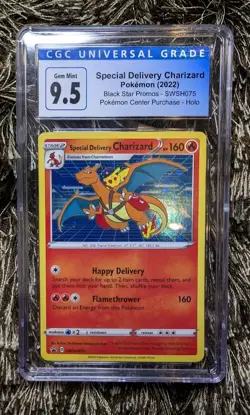 Special Delivery Charizard Pokemon Center Promo Card Black Star Sealed SWSH075 - Image 1