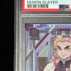 PSA 10 UNION ARENA DEMON SLAYER CARD KYOJURO RENGOKU SP JAPANESE #011 HOLO - Image 2