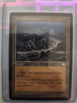 MTG Winding Canyons Weatherlight Magic the Gathering Card - Image 1