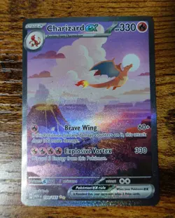 Charizard ex 199/165 SIR Pokemon 151 Full Art Pokemon Card Near-Mint to Mint - Image 1