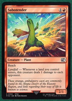 Sabotender - Final Fantasy FIN #153 - Magic: The Gathering MTG Card - Image 1