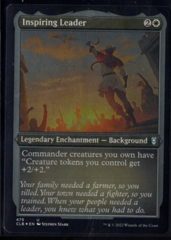 Inspiring Leader 475 Foil Etched Uncommon Baldur's Gate Magic TCG NM - Image 1