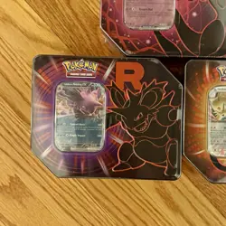 Pokemon TCG Sealed Destined Rivals Team Rocket Tin Set of 3 Brand New -- Sealed - Image 2