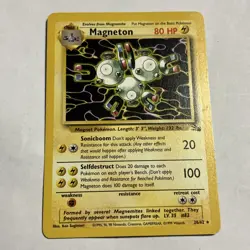 Magneton Pokemon TCG Fossil Set 11/62 Unlimited Non-Holo Rare, Vintage LP - Image 1