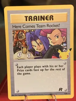 Pokemon Celebrations Here Comes Team Rocket #15/82 Holo Rare - Image 1