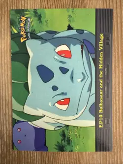 Pokemon Topps EP10 Bulbasaur and the Hidden Village TV Animation Blue Logo NM - Image 1