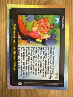 Pokemon Topps EP10 Bulbasaur and the Hidden Village TV Animation Blue Logo NM - Image 2