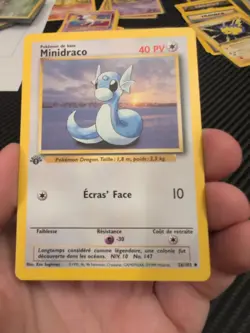 1999 Pokemon French 1st Edition Dratini #26 NM - Image 1