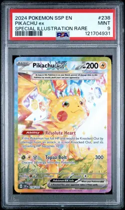 2024 Pokemon SSP En-Surging Sparks #238 Pikachu EX PSA 9 - Image 1