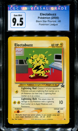 Electabuzz - 46 - CGC 9.5 - Black Star Promo - Pokemon - 54053 - Image 1