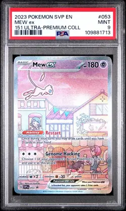 2023 POKEMON SVP EN-SV BLACK STAR PROMO #053 MEW EX PSA 9 - Image 1