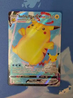 Surfing Pikachu VMAX 009/025 - Celebrations - Full Art Foil Pokemon Card - NM - Image 1