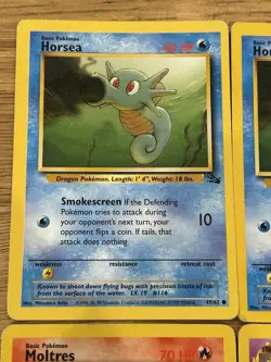 1999 Pokemon Fossil Lot Of 6 Cards /62 Horsea Moltes Hypno Ditto Magneton - Image 2
